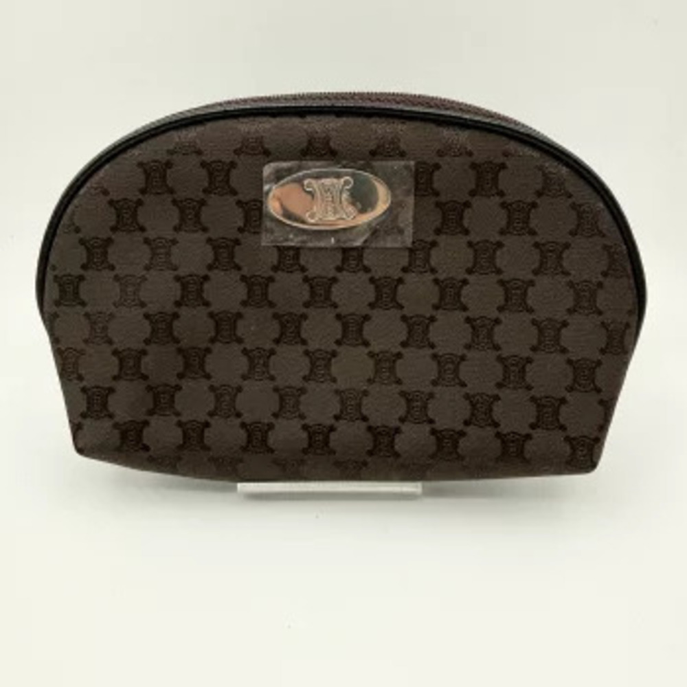 Celine Macadam Pouch Canvas Brown